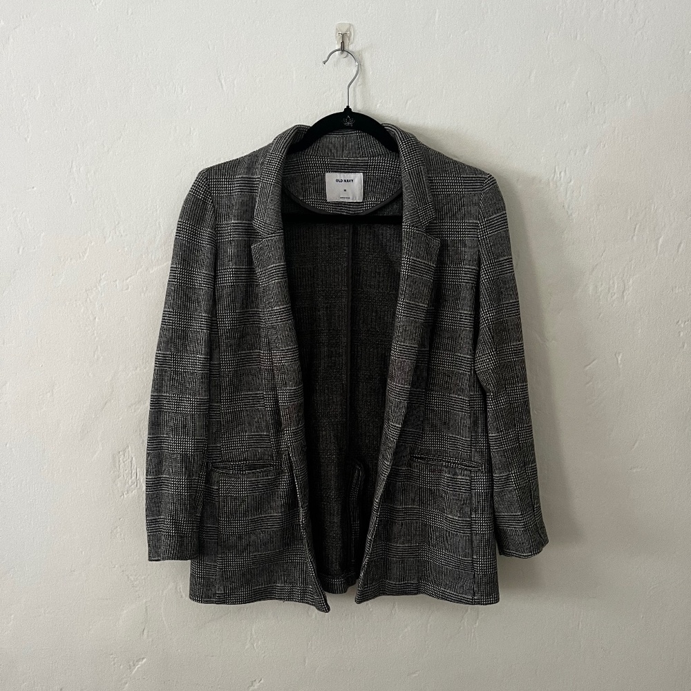 Houndstooth Knit Blazer